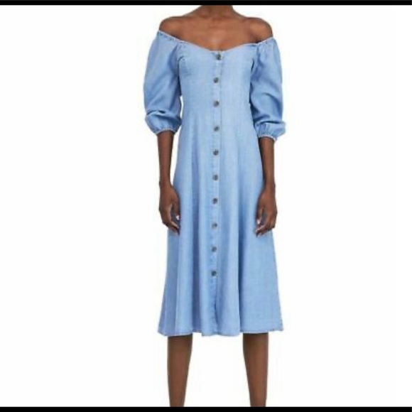 zara premium denim collection dress